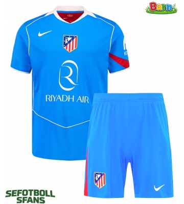 Atletico Madrid Tredjeställ Barn 2025-26 Kortärmad (+ Korta byxor)